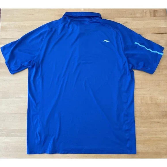 KJUS Shelter Polo Mens XL Blue Short Sleeve Comfort Fit Golf - Picture 3 of 15